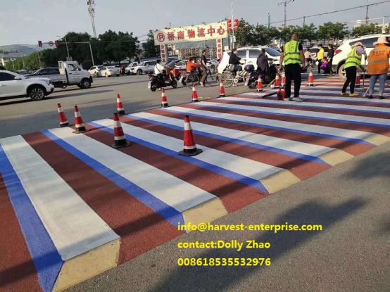 Kolor nga Anti-Slip Surfacing sa cross road